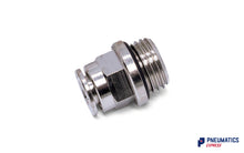 Load image into Gallery viewer, 1/4&quot; BSP to 6mm Male Stud Push-In Fitting (Nickel Plated Brass)