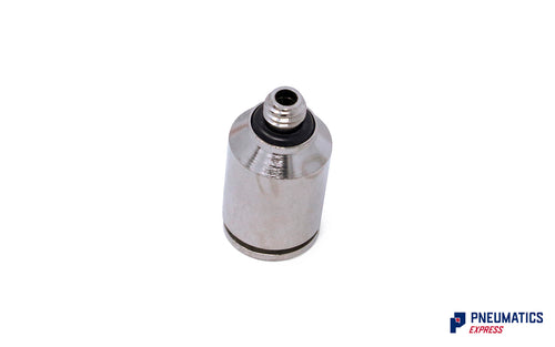 6mm to M5 Male Stud Push-In Fitting (Nickel Plated Brass)