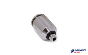 6mm to M5 Male Stud Push-In Fitting (Nickel Plated Brass)