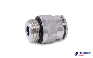 1/4" BSP to 8mm Male Stud Push-In Fitting (Nickel Plated Brass)