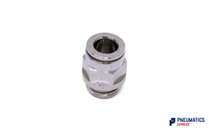 1/4" BSP to 8mm Male Stud Push-In Fitting (Nickel Plated Brass)