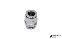 Load image into Gallery viewer, 1/4" BSP to 8mm Male Stud Push-In Fitting (Nickel Plated Brass)