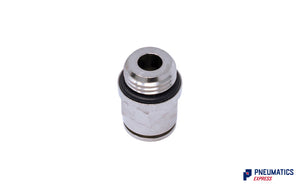 1/4" BSP to 8mm Male Stud Push-In Fitting (Nickel Plated Brass)