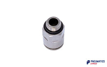 Load image into Gallery viewer, 1/8" BSP to 8mm Male Stud Push-In Fitting (Nickel Plated Brass)