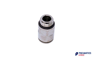 1/4"BSP to 10mm Male Stud Push-In Fitting (Nickel Plated Brass)