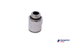 1/4" BSP to 12mm Male Stud Push-In Fitting (Nickel Plated Brass)