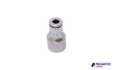 Load image into Gallery viewer, 1/8" to 4mm Female Stud Push-In Fitting (Nickel Plated Brass)