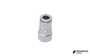 R130618 1/8" to 6mm Female Stud Push-In Fitting (Nickel Plated Brass)