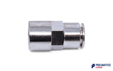 Load image into Gallery viewer, 1/4" to 8mm Female Stud Push-In Fitting (Nickel Plated Brass)