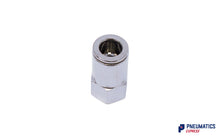Load image into Gallery viewer, 1/8" to 8mm Female Stud Push-In Fitting (Nickel Plated Brass)
