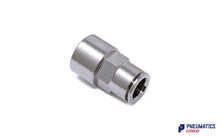 Load image into Gallery viewer, 3/8" to 10mm Female Stud Push-In Fitting (Nickel Plated Brass)