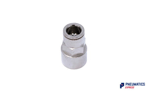 3/8" to 10mm Female Stud Push-In Fitting (Nickel Plated Brass)