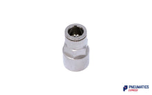 Load image into Gallery viewer, 3/8" to 10mm Female Stud Push-In Fitting (Nickel Plated Brass)