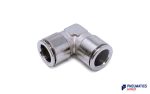 12mm to 12mm Elbow Union Push-In Fitting (Nickel Plated Brass)