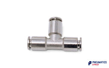 Load image into Gallery viewer, 4mm Intermediate Union Tee Push-In Fitting (Nickel Plated Brass)