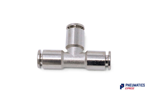 4mm Intermediate Union Tee Push-In Fitting (Nickel Plated Brass)