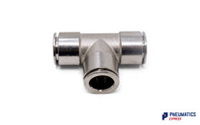 Load image into Gallery viewer, 12mm Union Tee Push-In Fitting (Nickel Plated Brass)