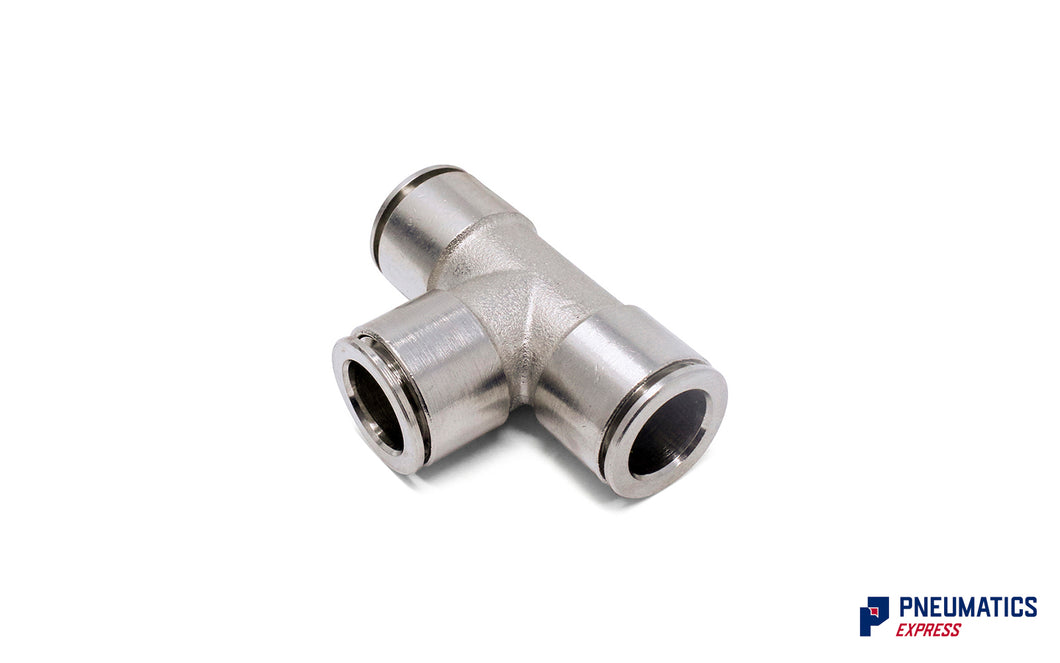 10mm Union Tee Push-In Fitting (Nickel Plated Brass)