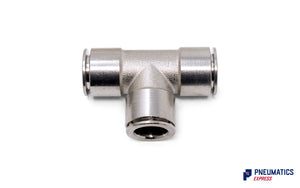 10mm Union Tee Push-In Fitting (Nickel Plated Brass)