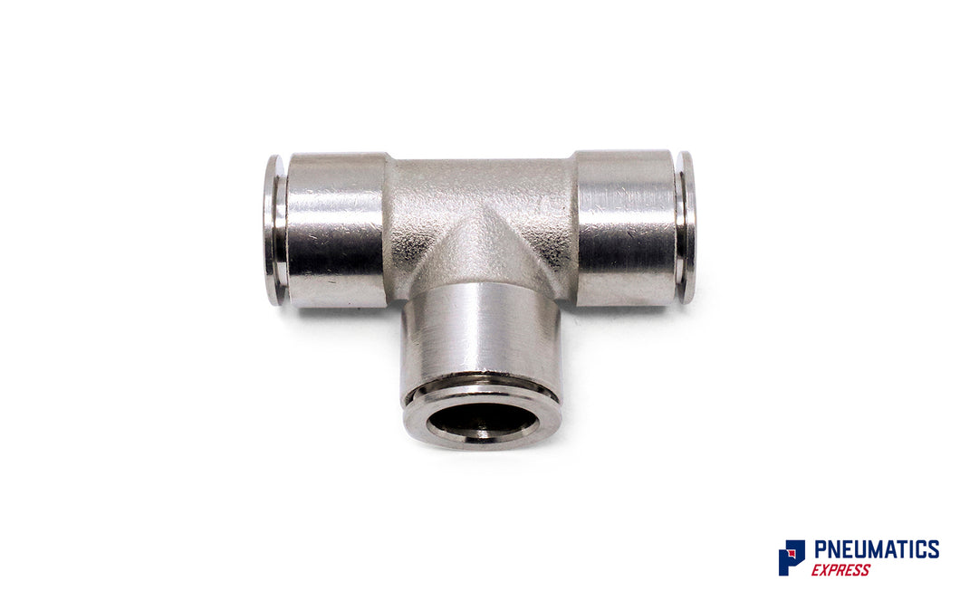 12mm Union Tee Push-In Fitting (Nickel Plated Brass)