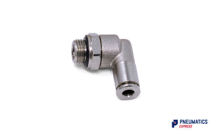 4mm to 1/8" BSP Swivel Elbow Push-In Fitting (Nickel Plated Brass)