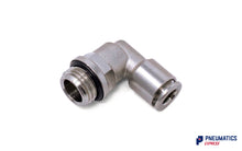 Load image into Gallery viewer, 6mm to 1/4&quot; BSP Swivel Elbow Push-In Fitting (Nickel Plated Brass)