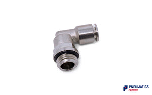 6mm to 1/4" BSP Swivel Elbow Push-In Fitting (Nickel Plated Brass)