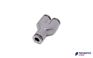 4mm Intermediate y Push-In Fitting (Nickel Plated Brass)