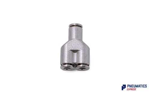 4mm Intermediate y Push-In Fitting (Nickel Plated Brass)