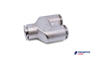 8mm Intermediate Y Push-In Fitting (Nickel Plated Brass)