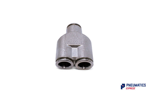 10mm Intermediate Y Push-In Fitting (Nickel Plated Brass)