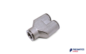 12mm Intermediate Y Push-In Fitting (Nickel Plated Brass)