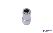 Load image into Gallery viewer, 1/4" to 10mm Female Stud Push-In Fitting (Nickel Plated Brass)