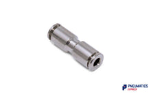 Load image into Gallery viewer, 4mm to 4mm Union Straight Push-In Fitting (Nickel Plated Brass)