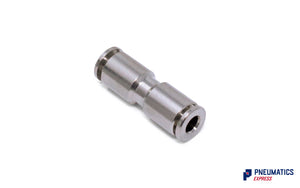 4mm to 4mm Union Straight Push-In Fitting (Nickel Plated Brass)