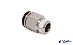 Watson Male Stud (Straight Connector) 12mm to 3/8" Pneumatic Push-In Fitting (CTC-12-03)