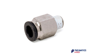 Watson Male Stud (Straight Connector) 8mm to 1/8" Pneumatic Push-In Fitting (CTC-8-01)