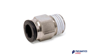 Watson Male Stud (Straight Connector) 8mm to 1/4" Pneumatic Push-In Fitting (CTC-8-02)