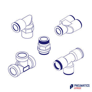 1/8 Bsp To 8Mm Male Stud Rapid Fittings (Nickel Plated Brass) General