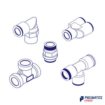 Camozzi 6622 10 1/4 Bspp And Metric With O-Ring Single Banjo Bolt Push-In Fitting General