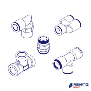 Camozzi S6450 6 1/8 Bspp And Metric Swivel Y Tube Connector Push-In Fitting General