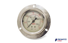 Load image into Gallery viewer, Watson Stainless Steel 100 Bar Flange Pressure Gauge (Back Entry) 1/4&quot;