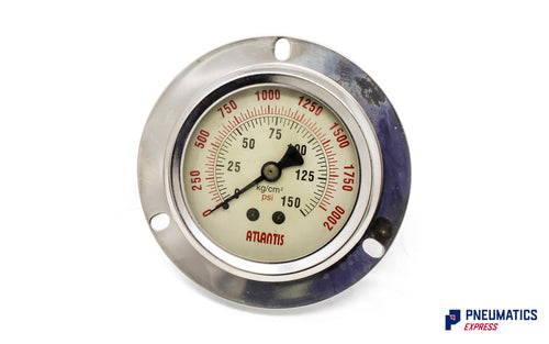 Watson Stainless Steel 150 Bar Flange Pressure Gauge (Back Entry) 1/4