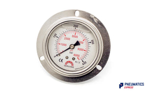 Watson Stainless Steel 400K Flange Back Connection Pressure Gauge