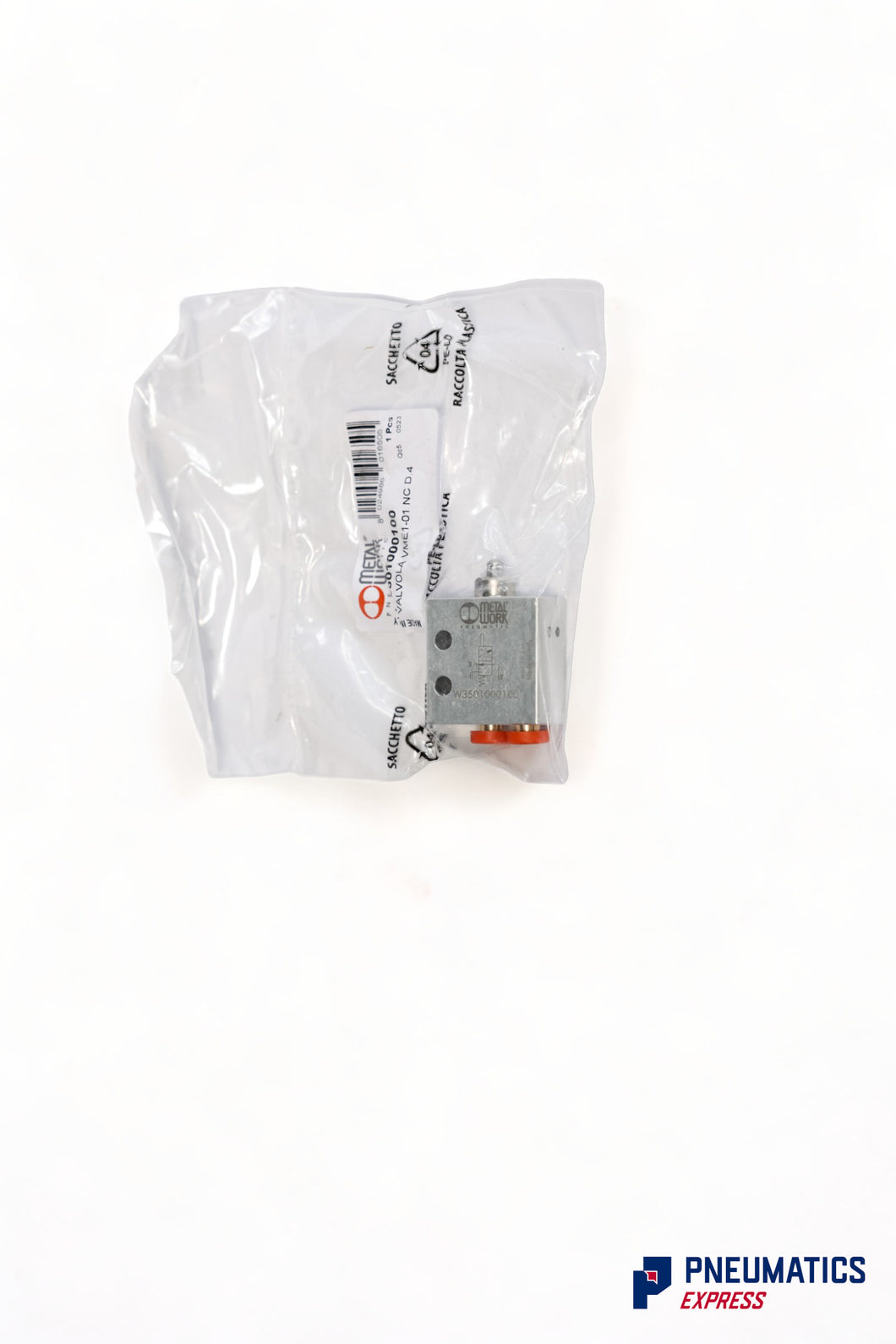 Metal Work VME1-01 NC D.4 Mini Mechanical Valve (W3501000100) M5, 3/2