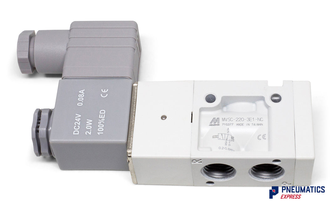 Mindman MVSC-220-3E1-NC DC24V Solenoid Valve 3/2 1/4