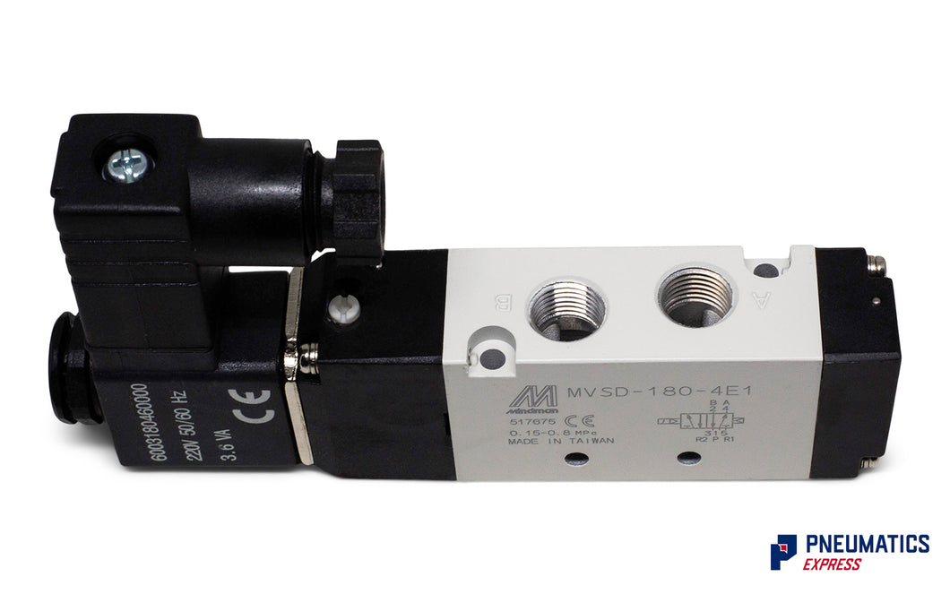 Mindman MVSD-180-4E1 AC220V Solenoid Valve 5/2 1/8