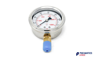 Watson Stainless Steel 150PSI Pressure Gauge (Bottom Entry) 1/4" BSP