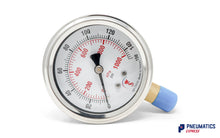 Load image into Gallery viewer, Watson Stainless Steel 150PSI Pressure Gauge (Bottom Entry) 1/4&quot; BSP