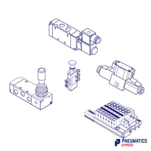 Camozzi 2085-9443 Size 3 5/2 Manual Override Spring Return Single (953) Directional Control Solenoid